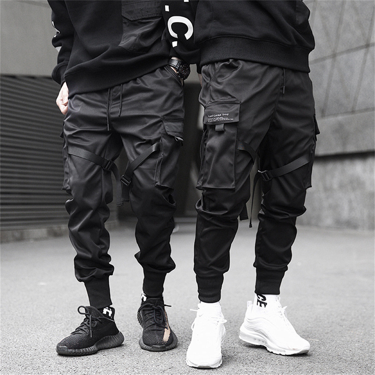 Streetwear Brand Clothing - Pantaloni cargo hip-hop neri Pantaloni estivi