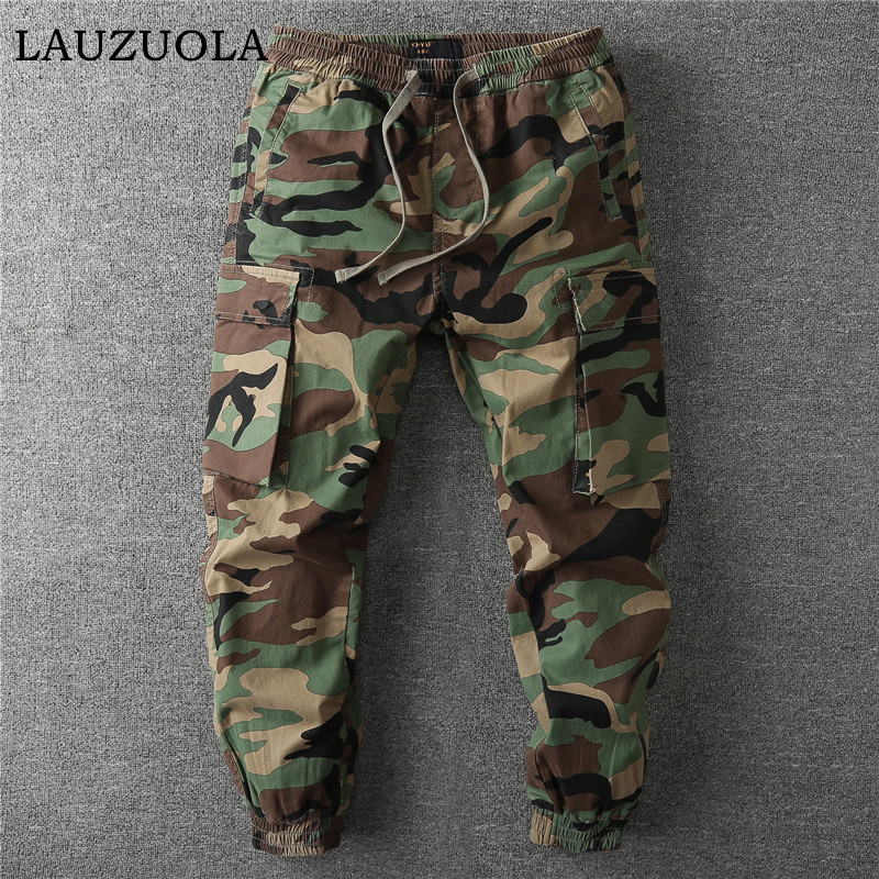 Streetwear Brand Clothing - Pantaloni Cargo Vintage Camo Multitasche da