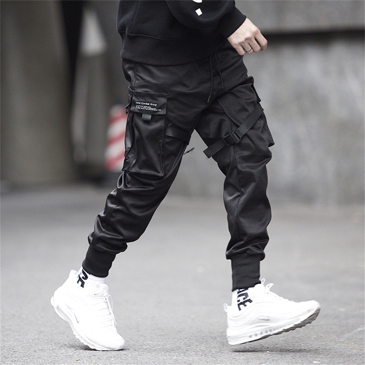 Pantaloni cargo hip-hop neri P - Streetwear Brand Clothing recensione e prezzo