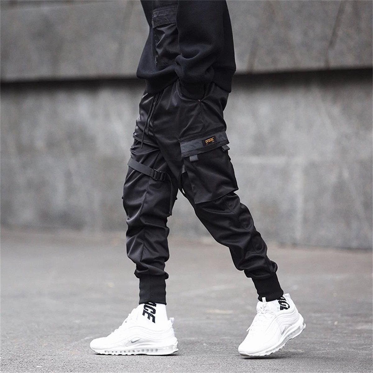 Pantaloni cargo hip-hop neri P - Streetwear Brand Clothing recensione e prezzo